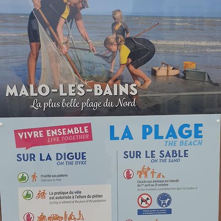 Studio Vue Mer Au Coeur De Malo Les Bains Pieds Dans L Eau Дюнкерк Экстерьер фото